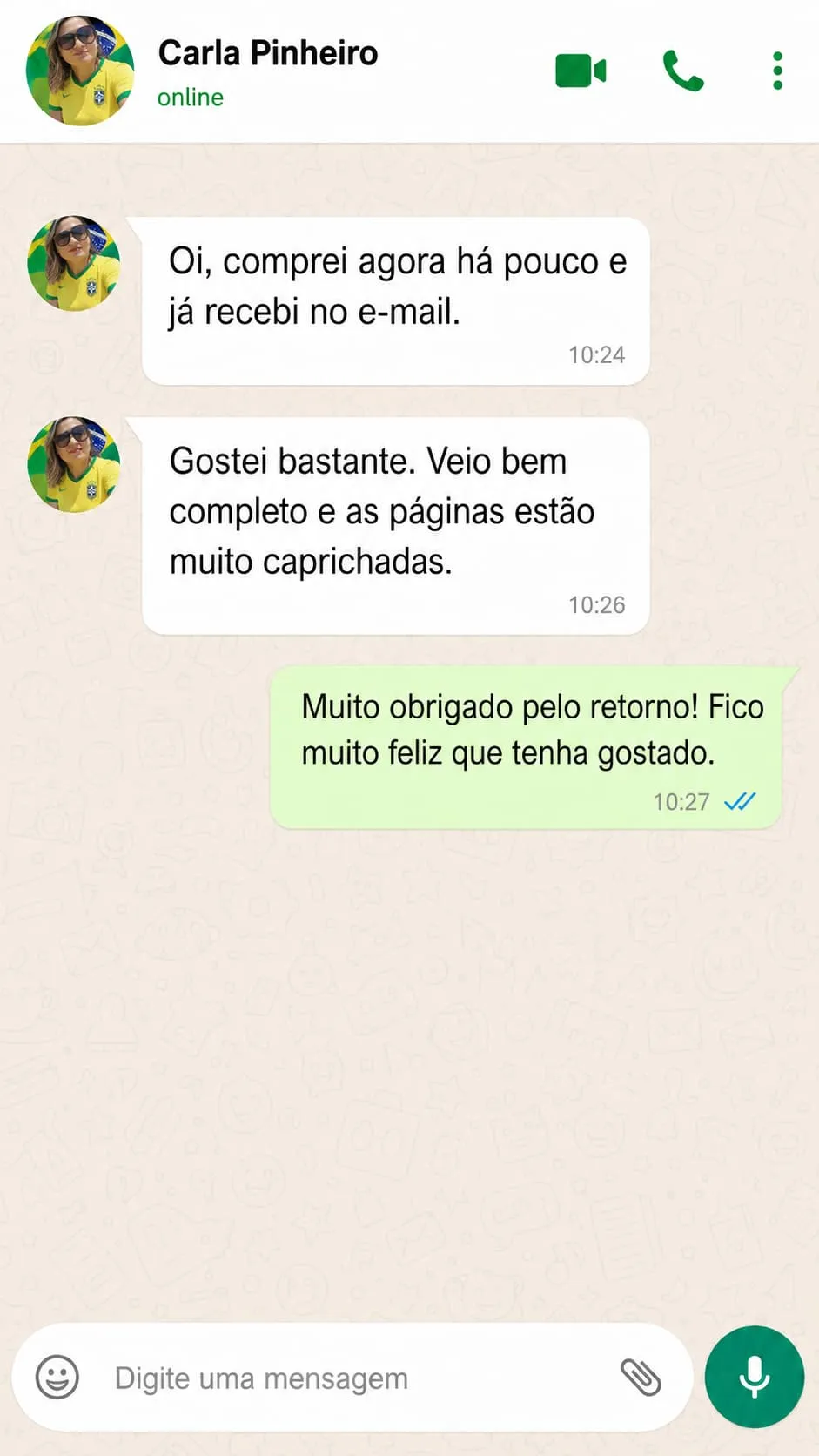 Relato de cliente 1