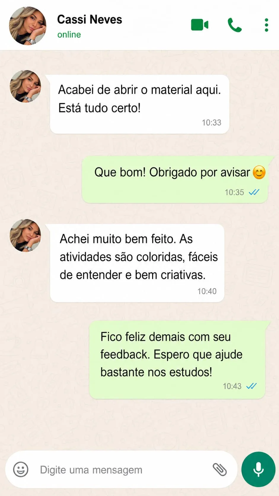 Relato de cliente 3